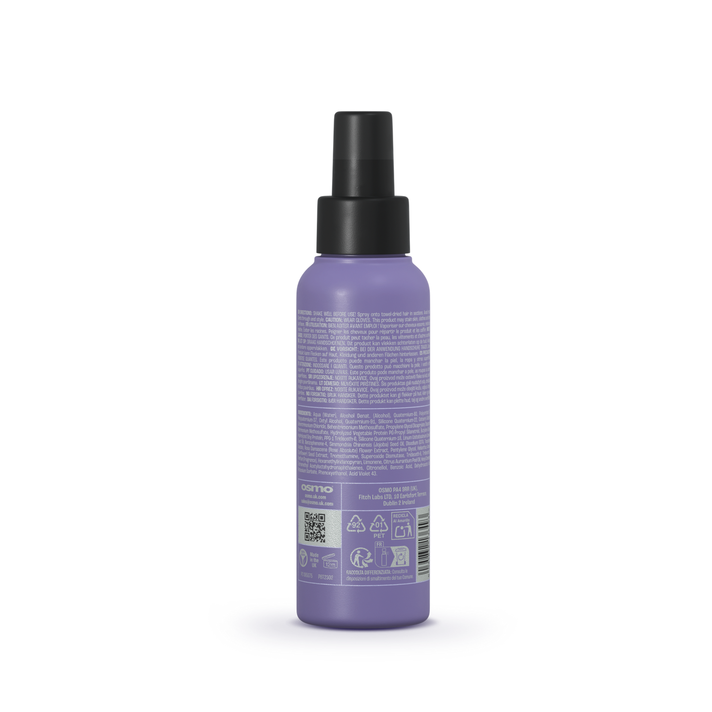 Back View of Silver Toning Spray