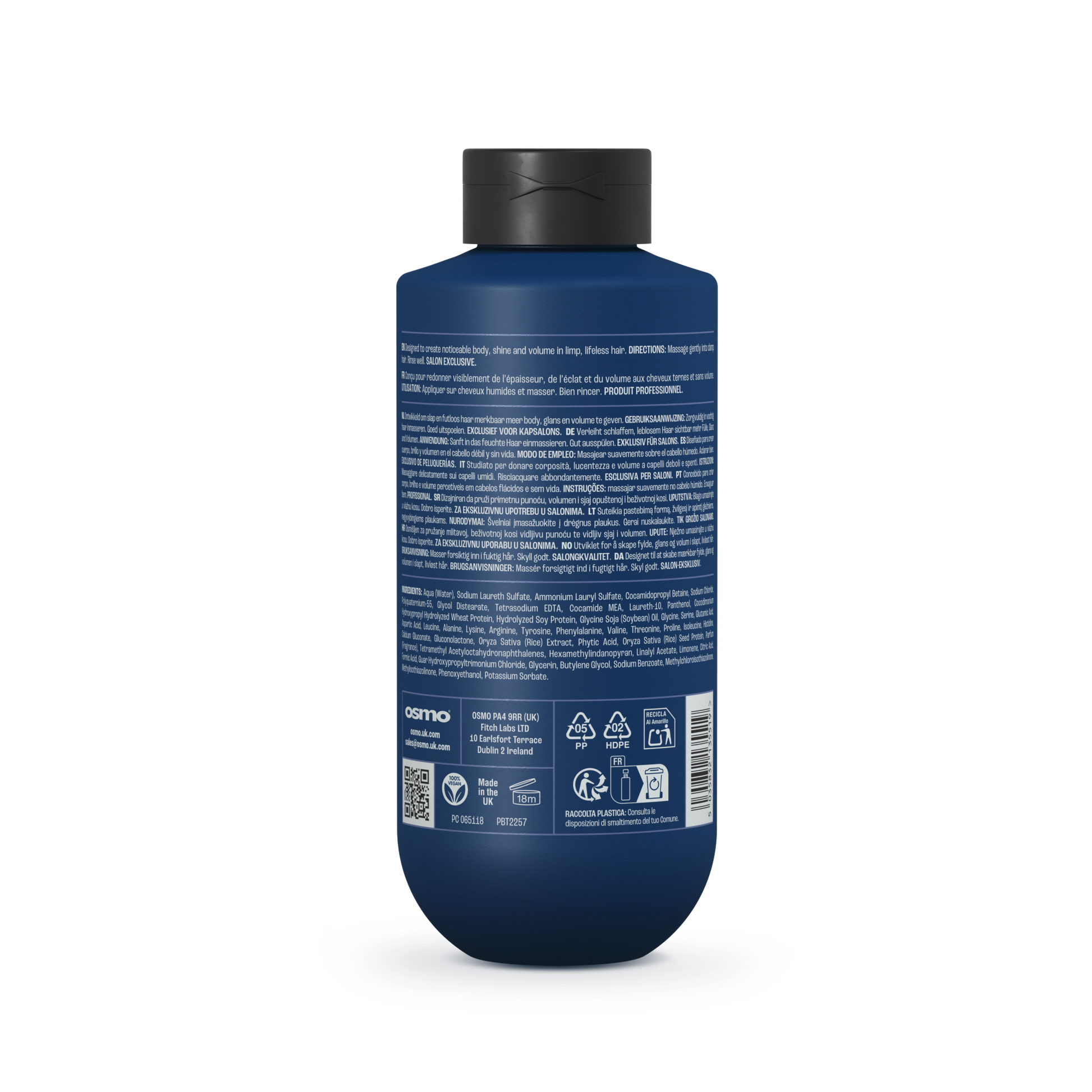 Bottle of Volumising Hair Shampoo 